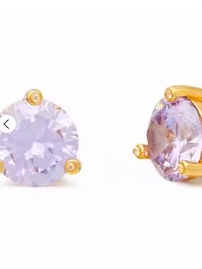 Kate Spade Rise & Shine Studs gold /  purple  large 0.43